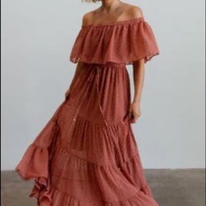 Baltic Born off shoulder lace, maxi dress size medium